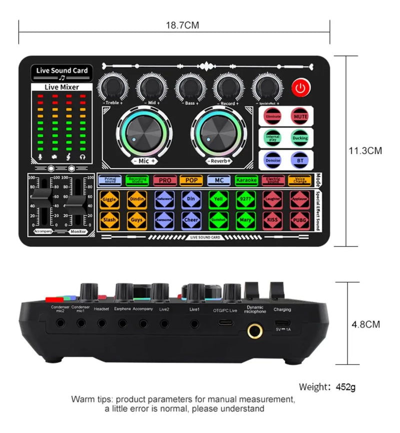 Kit Podcast Bm800 F999 Micrófono Condensador+tarjeta Sonido