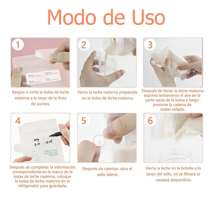Bolsas Para Almacenar Leche Materna Kit De 30pzas 150ml