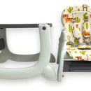 Silla De Comer De Bebe 3 En 1 Comedor Escritorio Mecedor Color Gris Oscuro Gato