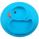 Plato Silicona Antideslizante Para Bebé Hydg-1 Color Azul Pato