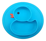 Plato Silicona Antideslizante Para Bebé Hydg-1 Color Azul Pato