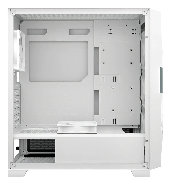 Armario Antec Df700 Flux Mesh de vidrio templado para jugadores, 5 x 120 mm, color blanco