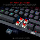 Teclado Dragonborn K630 Qwerty Red Negro Con Luz Rgb Españo Idioma Español Latinoamérica Color Del Teclado Negro