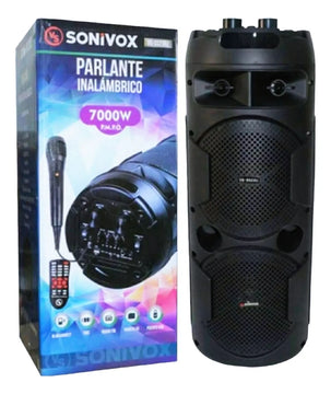 Parlante Torre De Sonido Sonivox 7000 Wats Negro