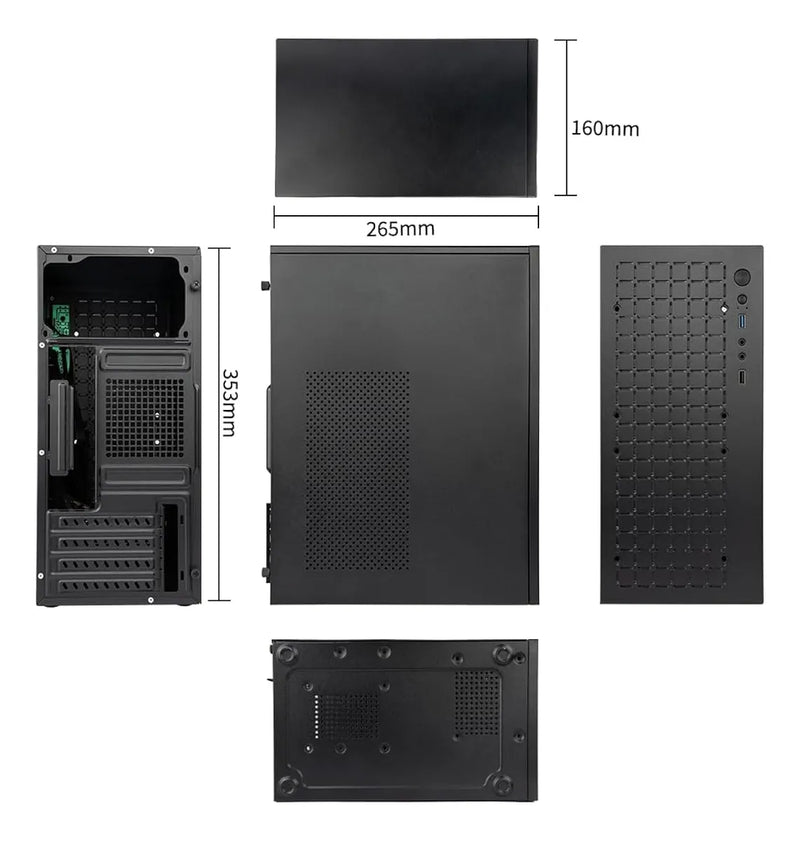 Caja Pc Microatx Negra Compacta Usb 3.0 Hdd 3.5