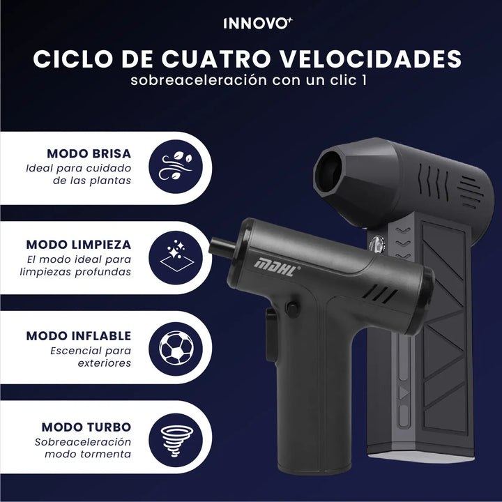 Destornillador Eléctrico 10 En 1 Con Mini Ventilador Portátil Innovo 4 Velocidades