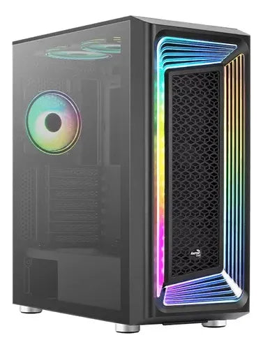Gabinete Gamer Aerocool Interstellar Rgb 5 Fans Color Negro