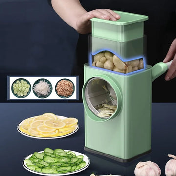 Rayador Y Cortador De Verduras 3 En 1 Mandolina Verde