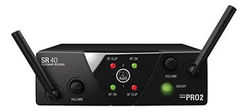 Micrófono Inalámbrico Doble Akg Wms40 Mini Dual De Mano Color Negro