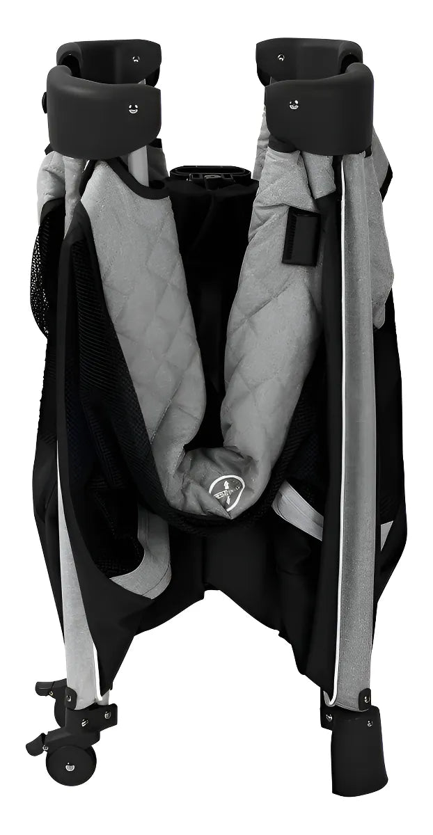 Cuna Corral Carestino Genova Negro Completa + Bolso