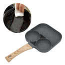 Sartén De 3 Puestos Para Huevos Arepas Antiadherente Gris