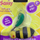Cortaúñas Para Bebe En Forma Abeja Sassy Ref. 406 Seguro Amarillo Con Negro