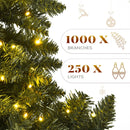 Yitahome Arbol De Navidad Artificial Con Bisagras Verde Prei