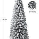 Árbol De Navidad Nevado 319 Ramas-198 Cm Verde