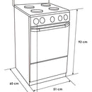 Estufa De Piso Con Horno Abba 4 Pts Gn Negro At 101-1n N