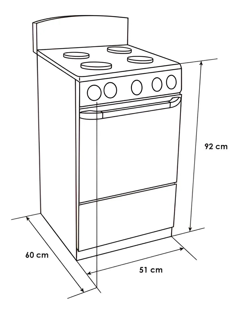 Estufa De Piso Con Horno Abba 4 Pts Gn Negro At 101-1n N