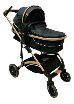 Coche Moisés Para Bebe Lujo 0 A 4 Años Ultra Liviano Color Azul - Negro Chasis 7622201720063