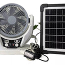 Ventilador Eléctrico Energía Solar Ac/dc Recargable Batería