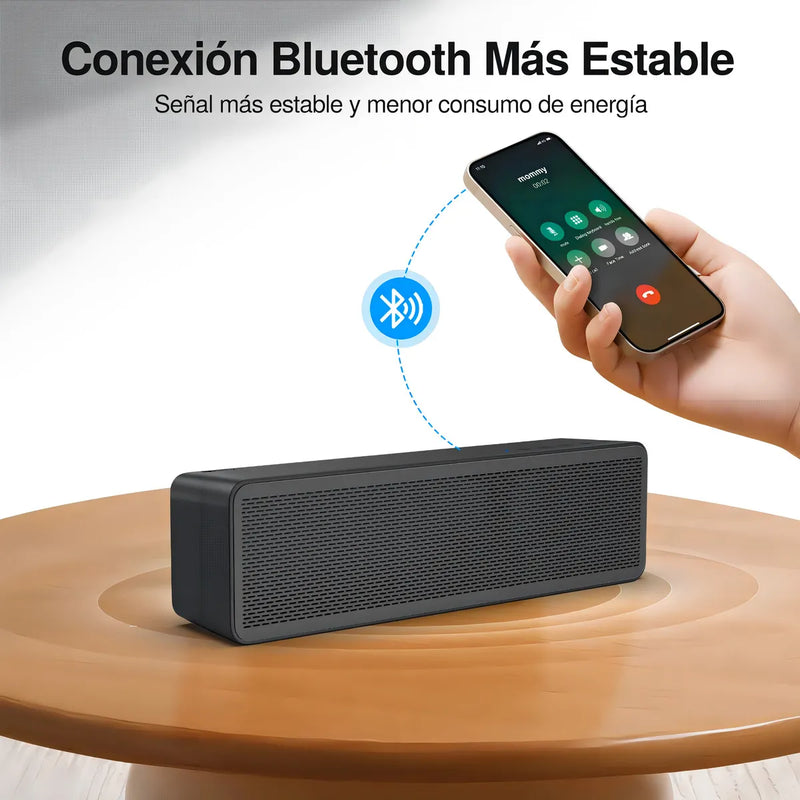 Parlante Bluetooth 1HORA 20w Bocina con Bajos Profundos, Altavoz Inalámbrico con Tubo Guía DSP USB TF AUX Sonido Estéreo para Fiestas