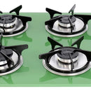 Estufa De Empotrar Vidrio Templado 62x52cm Gas Natural 6675 Color Verde
