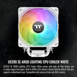Disipador Cpu Por Aire Intel Amd- Thermaltake Ux200 Se Argb Led Argb White