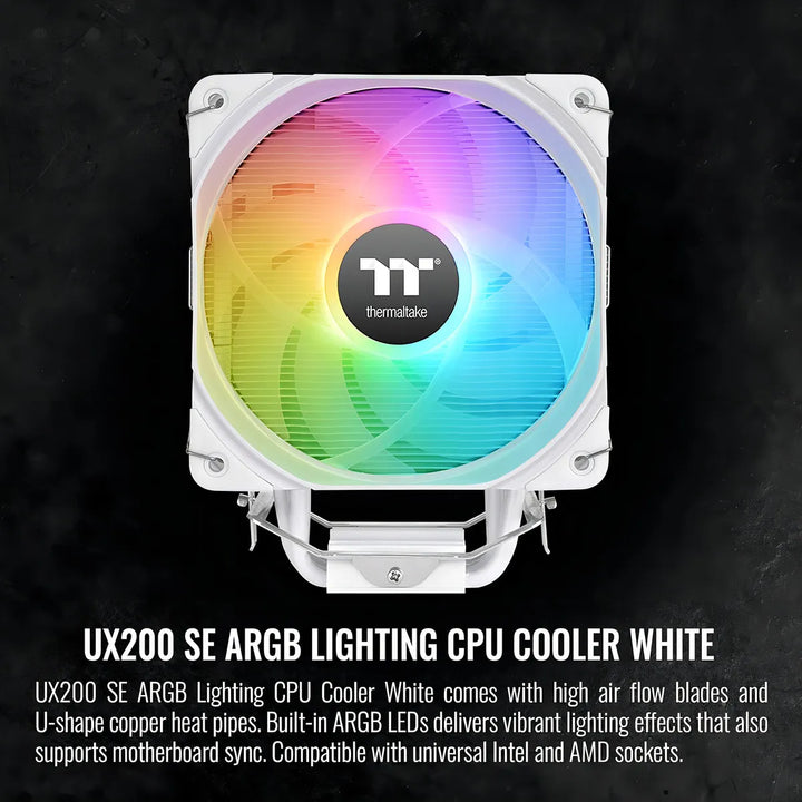 Disipador Cpu Por Aire Intel Amd- Thermaltake Ux200 Se Argb Led Argb White