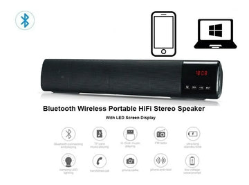 Barra Sonido Bluetooth Parlante 40cm Recargable Usb Fm Led Varios