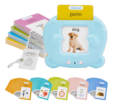 Lictin 255 tarjetas parlantes juguetes de aprendizaje para niños pequeños de 3-6 años educativos preescolares con 510 palabras visuales de terapia del habla sensoriales GCD0101