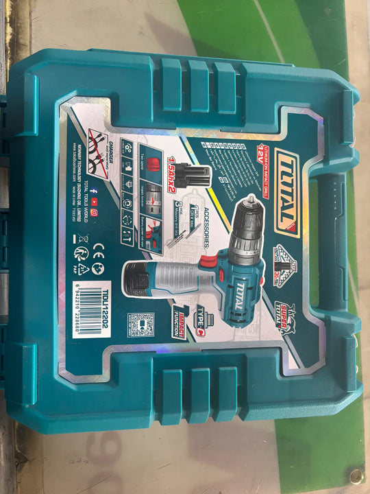 Taladro Inalámbrico Percutor Total 12vlts Tidli12202-2bateri Turquesa