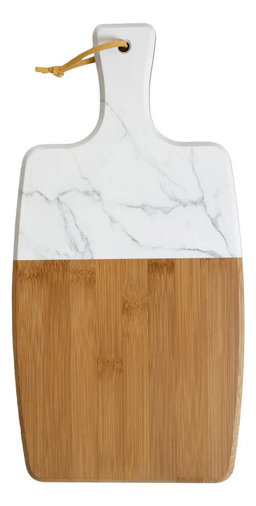 Totally Bamboo Paleta De Servir De Marmol Sintetico Con Impr