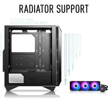 Msi - Mpg Gungnir 110r - Caja Premium Para Juegos De Pc De T Black