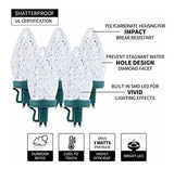 C9 Guirnalda De Luces Led Navideñas, 50 Led, 33 Pies, Luces