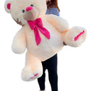 Osa De Peluche Grande De 1 Metro Perfumada Y Con Moño De Reg Crema