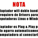 Adaptador Wifi Usb Ac Doble Banda Dual 2.4 Y 5 Ghz + Rapido