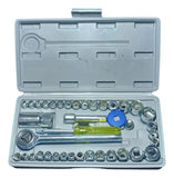 Taladro Percutor Inalámbrico De 18v + Juego De Rache - Azul