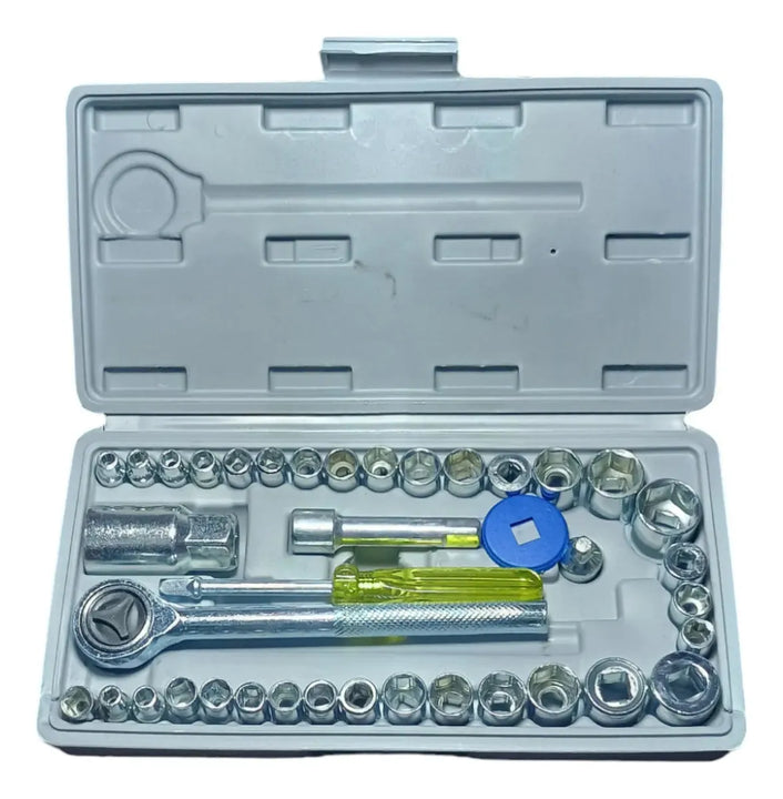 Taladro Percutor Inalámbrico De 18v + Juego De Rache - Azul