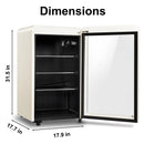 Refrigerador Mini De Bebidas Retro Con Puerta De Vidrio 3.2