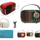 Parlante Bluetooth Radio Fm Vintage Recargable 5v Lector Usb Rojo, Verde, Beige