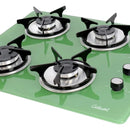 Estufa De Empotrar Vidrio Templado 62x52cm Gas Natural 6675 Color Verde