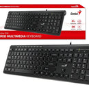 Teclado Genius Slimstar 230 Usb Alambrico Negro