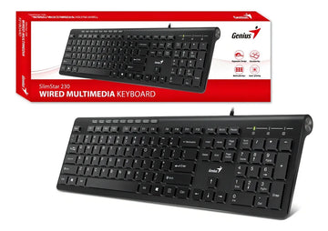 Teclado Genius Slimstar 230 Usb Alambrico Negro