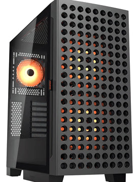 Funda Cougar Air Face Eco Rgb Mid Tower 7 Fans Gamer, color negro