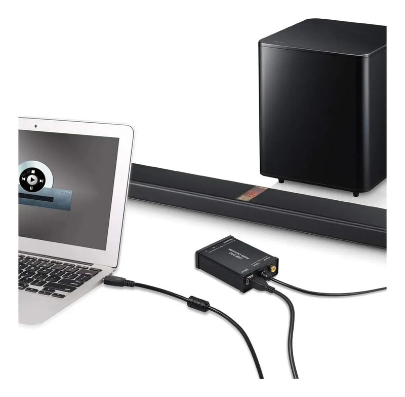Tarjeta De Audio Sonido Usb Dac A Optico Coaxial Rca Jk3.5mm