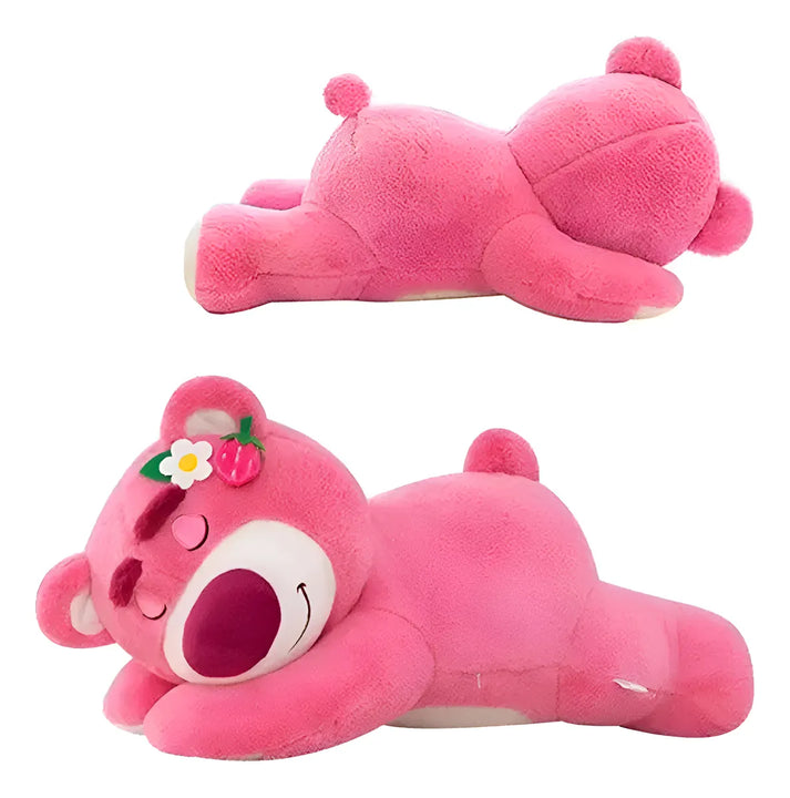 Peluche Lotso Acostado Con Cobija Viajera Suave Rosa