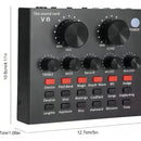 Interfaz de audio Live Sound Card V8 negra