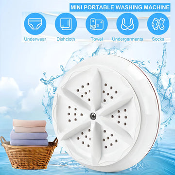 Lavadora Portatil, Mini Lavadora De Turbina Ultrasonica Y La