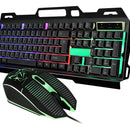 Teclado Mouse Gamer Retroiluminado Metalico Cmk 198 Color del teclado Negro