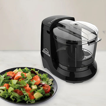 Picatodo Mini Procesador De Alimentos Home Elements 350ml Color Negro
