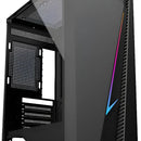 Caja Gabinete Gamer Iceberg Flux Elite Argb Vidrio Fan 120 Negro