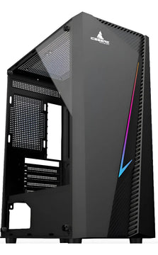 Caja Gabinete Gamer Iceberg Flux Elite Argb Vidrio Fan 120 Negro